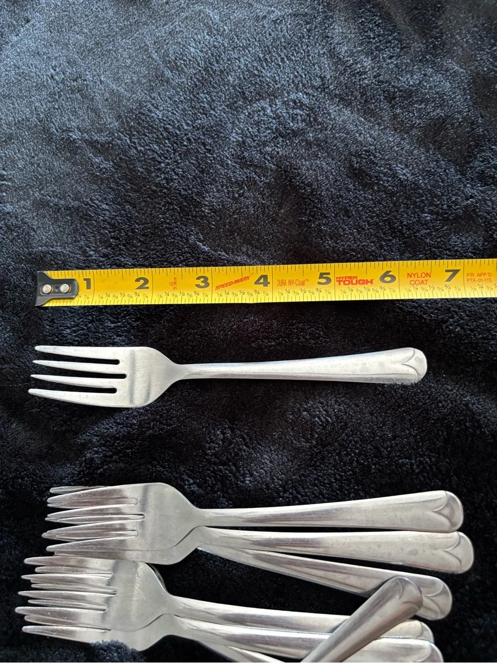 VTG WALCO Stainless Steel Taiwan Flatware 9 Piece Set- 7 Forks & 2 Spoons